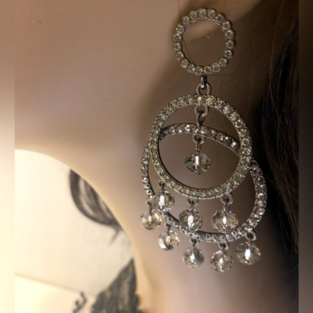 🌺Natasha Couture Rhinestone Dangle Earrings